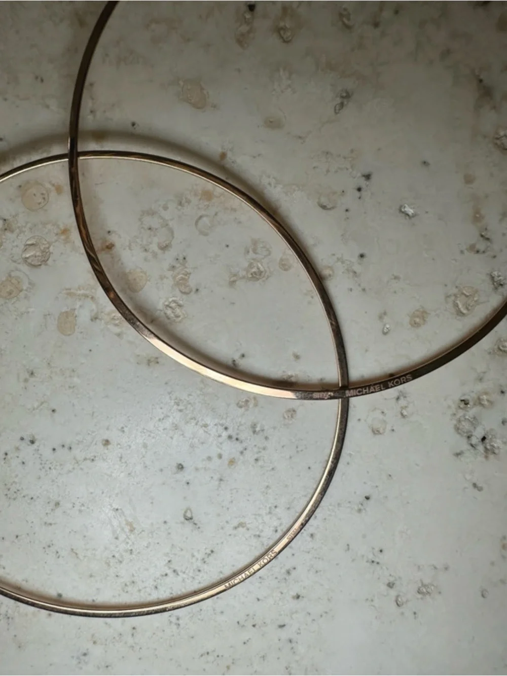 Michael Kors Thin Gold Hoop Earrings